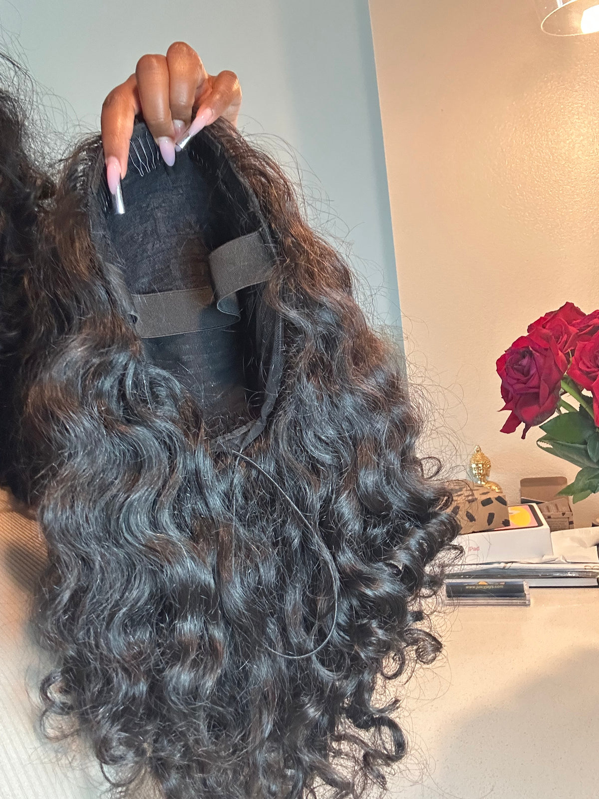 Raw Indian curly Half wig
